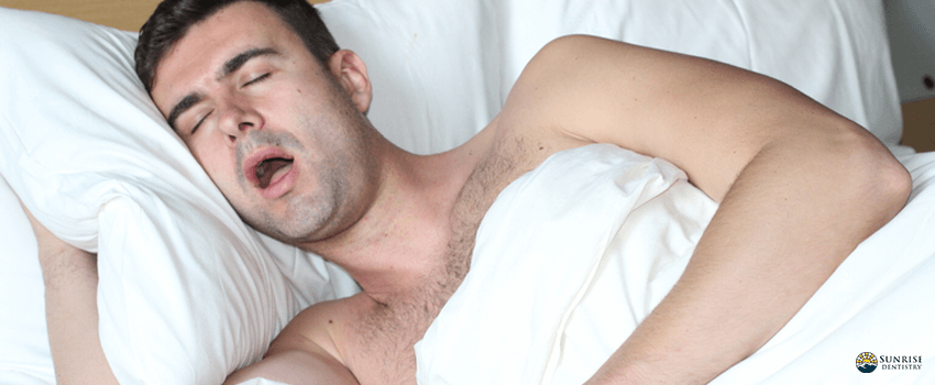 SD-Male in bed with sleep apnea disorder