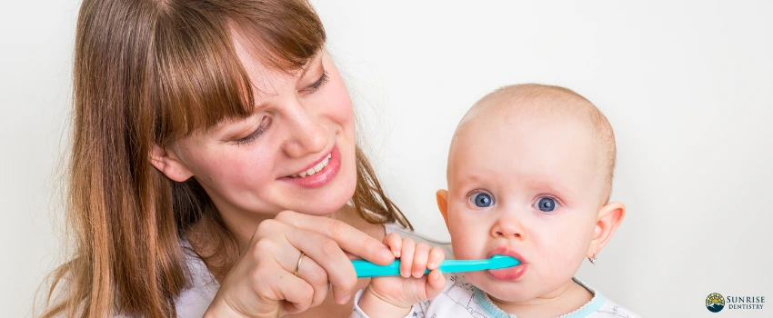 SD-Start brushing teeth as soon as their first tooth grows
